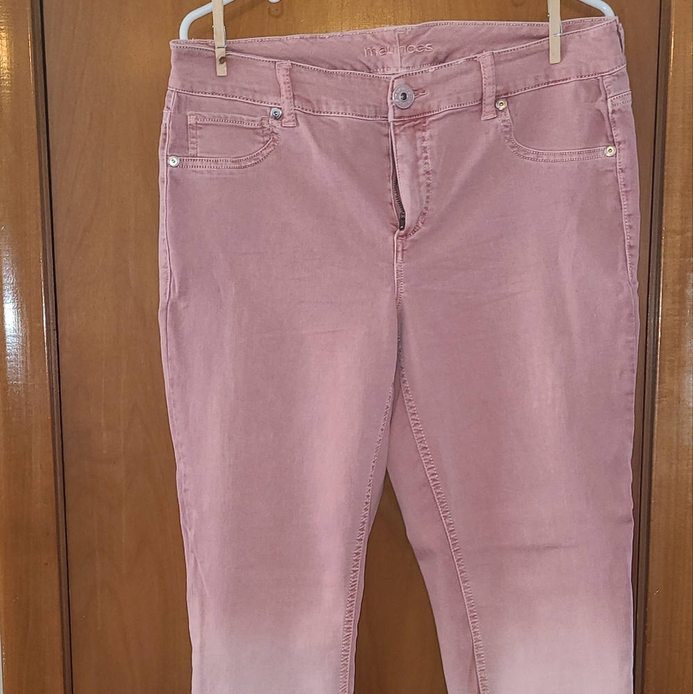 Jeggings, maurices, size 14, light pink ombre